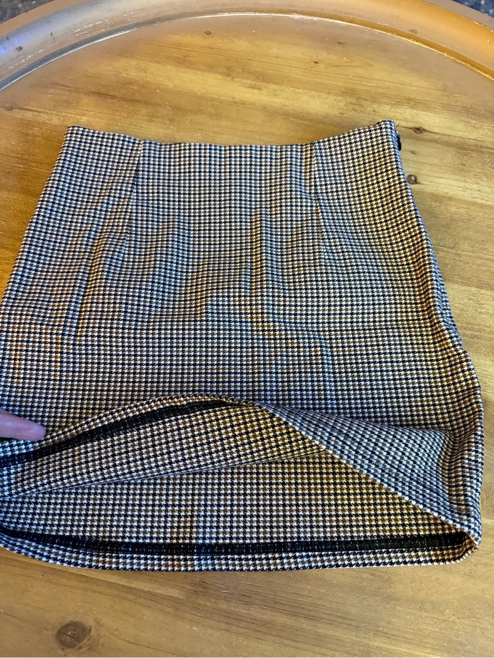 SHEIN Black & White Houndstooth Pencil Skirt - Picture 3 of 5